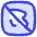 Pointer Tail Arrow Slash Square Icon from Flex Duo Set