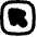 Pointer Tail Arrow Square Icon from Flex Remix Set