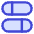 Dashboard Horizontal Pills Split 2 icon - Free transparent PNG, SVG. No sign up needed.