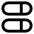 Dashboard Horizontal Pills Split Right Icon from Sharp Line Set