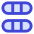 Dashboard Horizontal Pills Thirds Icon from Sharp Duo Set