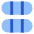 Dashboard Horizontal Pills Thirds Icon from Sharp Flat Set