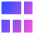 Dashboard Horizontal Rectangle 3 Icon from Sharp Gradient Set