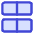 Dashboard Horizontal Rectangle Half Icon from Core Duo Set