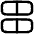 Dashboard Horizontal Rectangle Half Icon from Flex Line Set