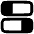 Dashboard Horizontal Rectangle Split 2 Icon from Plump Remix Set