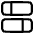 Dashboard Horizontal Rectangle Split 2 Icon from Plump Line Set