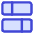 Dashboard Horizontal Rectangle Split 2 Icon from Core Duo Set