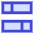 Dashboard Horizontal Rectangle Split 2 icon - Free transparent PNG, SVG. No sign up needed.