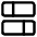 Dashboard Horizontal Rectangle Split 2 Icon from Core Line Set