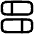 Dashboard Horizontal Rectangle Split 2 Icon from Flex Line Set