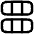 Dashboard Horizontal Rectangle Thirds Icon from Flex Line Set