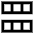 Dashboard Horizontal Rectangle Thirds Icon from Sharp Line Set