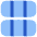 Dashboard Horizontal Rectangle Thirds Icon from Flex Flat Set