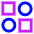 Dashboard Mix Circle Square 2 Icon from Sharp Neon Set