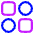 Dashboard Mix Circle Square 2 Icon from Plump Neon Set
