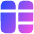Dashboard Vertical Rectangle Split 5 Icon from Flex Gradient Set