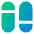 Dashboard Vertical Pills Split 2 Icon from Sharp Gradient Set