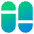 Dashboard Vertical Pills Split 2 Icon from Core Gradient Set