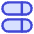 Dashboard Horizontal Pills Split Right Icon from Core Duo Set