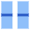 Dashboard Vertical Rectangle Half Icon from Sharp Flat Set