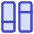 Dashboard Vertical Rectangle Split 1 Icon from Core Duo Set