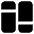 Dashboard Vertical Rectangle Split 2 Icon from Core Solid Set