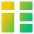 Dashboard Vertical Rectangle Split 5 Icon from Sharp Gradient Set