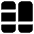 Dashboard Vertical Rectangle Split 6 Icon from Core Solid Set