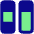 Dashboard Vertical Rectangle Split 6 Icon from Core Pop Set