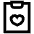 Heart Clipboard Icon from Atlas Line Set