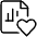 Data File Bars Heart Icon from Ultimate Light Set