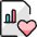 Data File Bars Heart Icon from Ultimate Colors Set