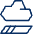 Cloud Transfer Half Icon from Cyber Line - Free Set