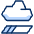 Cloud Transfer Half Icon from Cyber Duotone - Free Set