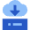 Server Cloud Drive Download Restore Icon from Sharp Flat Set