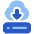 Server Cloud Drive Download Restore Icon from Plump Flat Set