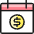 Calendar Cash Icon from Ultimate Colors Set