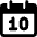 Calendar Date 10 Icon from Ultimate Bold Set