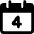 Calendar Date 4 Icon from Ultimate Bold Set