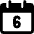 Calendar Date 6 Icon from Ultimate Bold Set