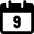 Calendar Date 9 Icon from Ultimate Bold Set