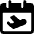 Calendar Plane Icon from Ultimate Bold Set