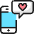 Dating Smartphone Chat Icon from Ultimate Colors Set | Free Download as SVG Vector and Transparent PNG | Streamline icons