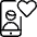 Dating Smartphone Man Icon from Ultimate Light Set