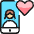 Dating Smartphone Woman Icon from Ultimate Colors Set