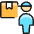 Delivery Package Person Icon from Ultimate Colors Set