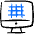 Grid Monitor Icon from Freehand Duotone - Free Set