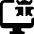Monitor Bug Icon from Ultimate Bold Set