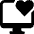 Monitor Heart Icon from Ultimate Bold Set